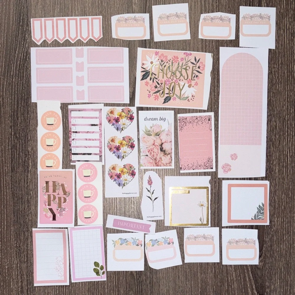 ❤️$3 Feminine Florals Not So Mystery Happy Planner Sticker Set
